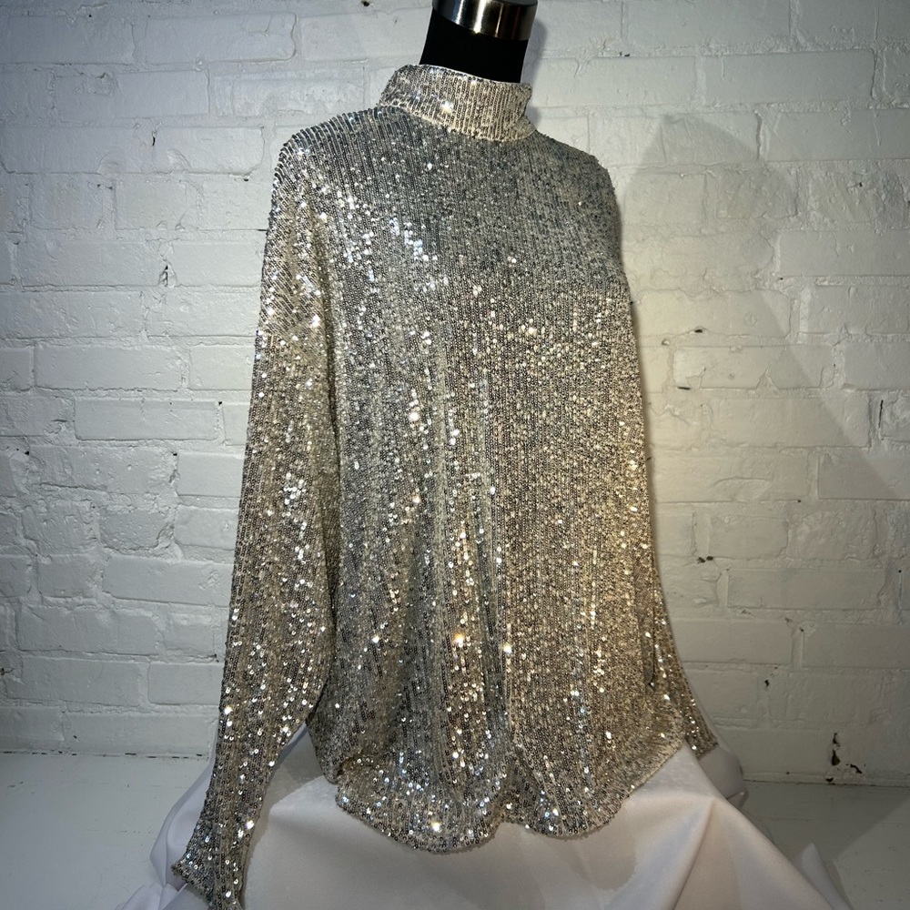 Sequin Long Sleeve Top